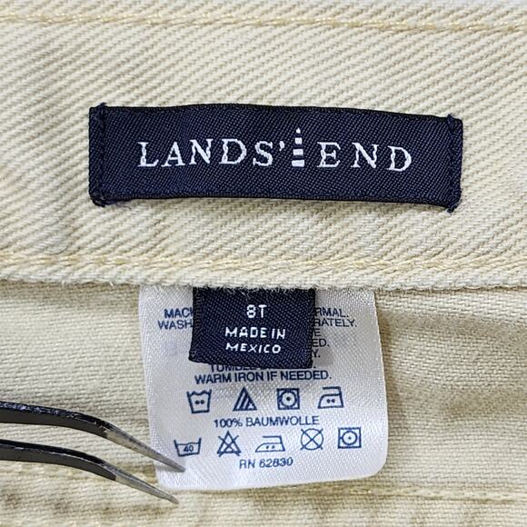 Lands End Jeans Womens 8T TALL Pale Yellow High Rise Straight Leg Classic Casual - Picture 5 of 12
